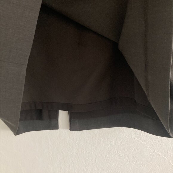 Elie Tahari Wool Pencil Skirt Brown Minimalist Office Classic Academia Size 14 - Picture 4 of 9